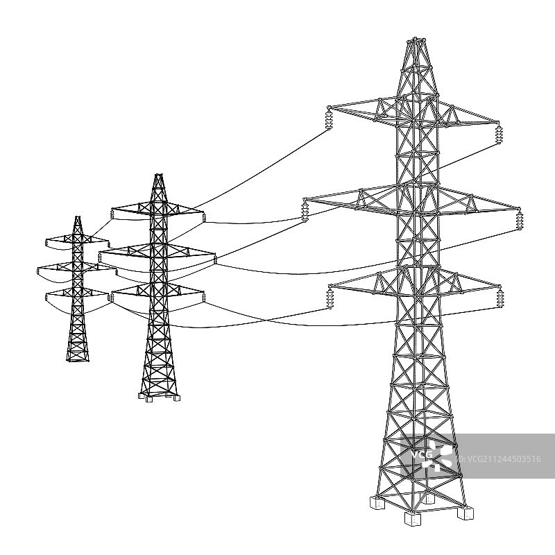 电力铁塔概念图片素材