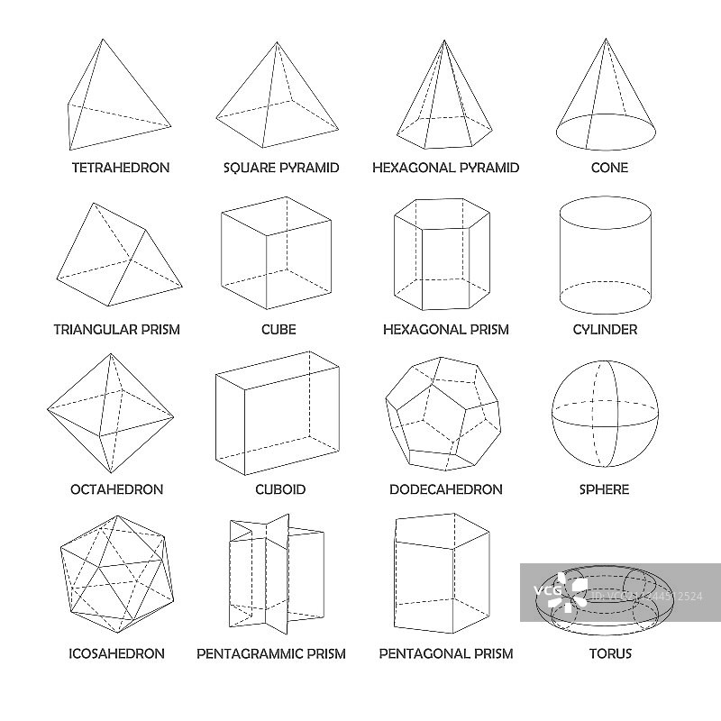 所有基本3D形状模板图片素材