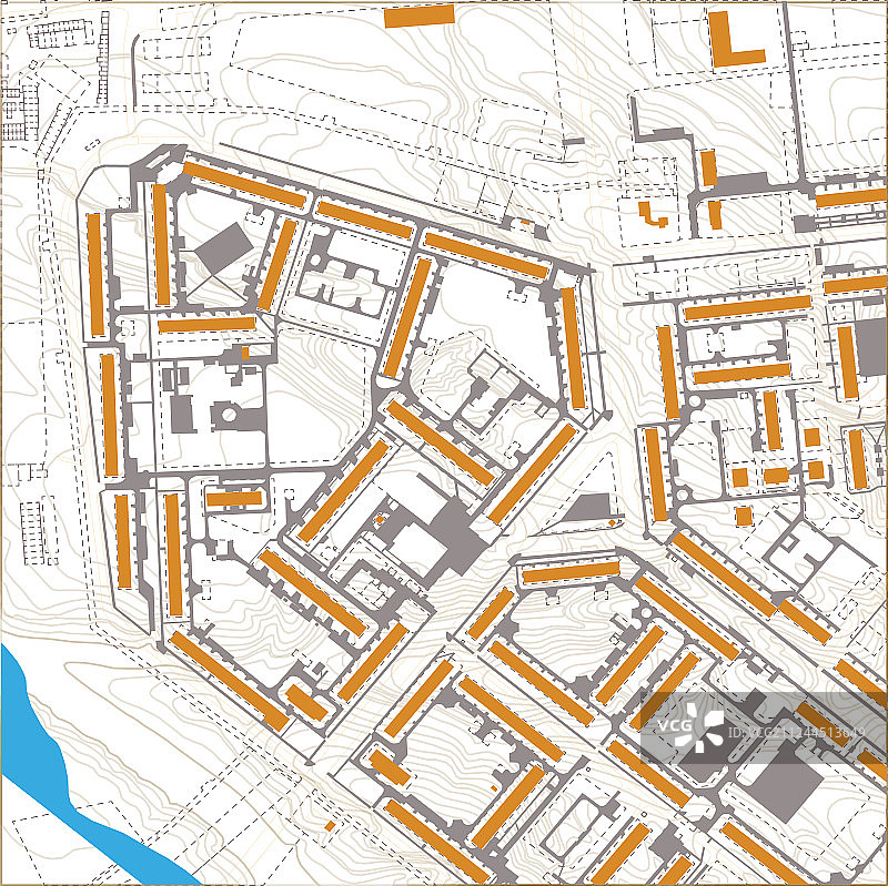 可编辑的通用城市地图（无地名）图片素材