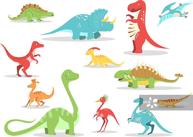 卡通恐龙合集图片素材