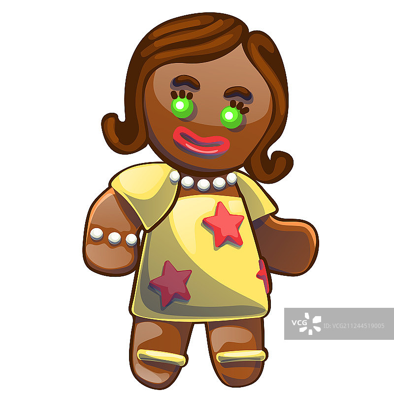 装饰彩色糖霜的姜饼人图片素材