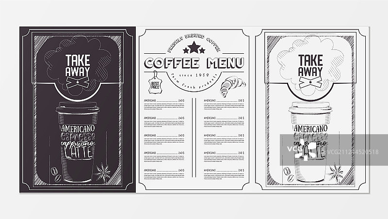 咖啡菜单设计图片素材