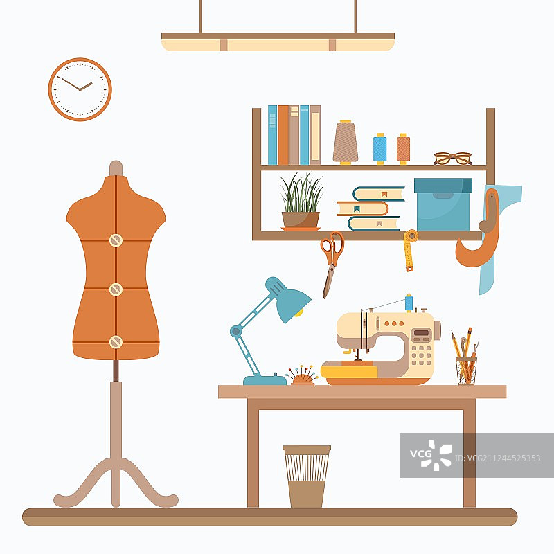 色彩缤纷的缝纫机图片素材