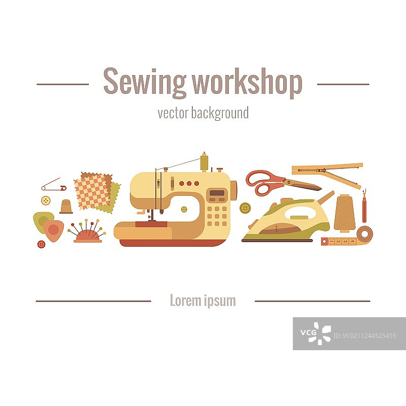 色彩缤纷的缝纫机图片素材