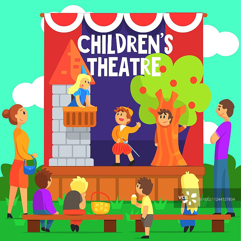 业余儿童剧院的仙女表演图片素材