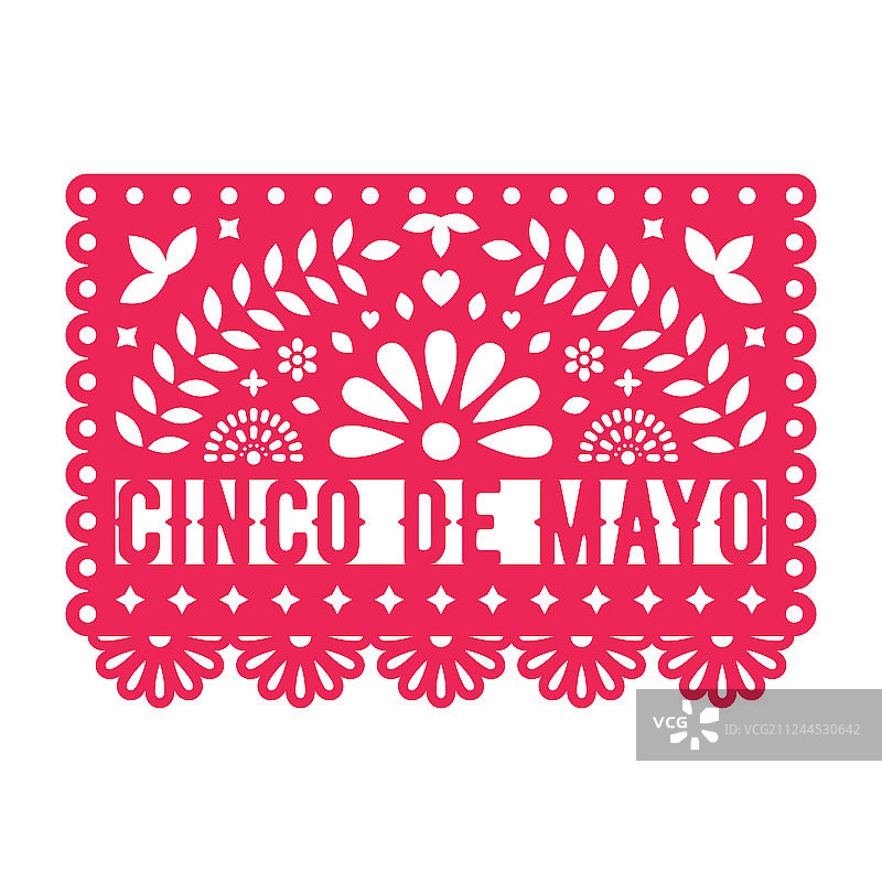 带花卉的镂空纸贺卡图片素材