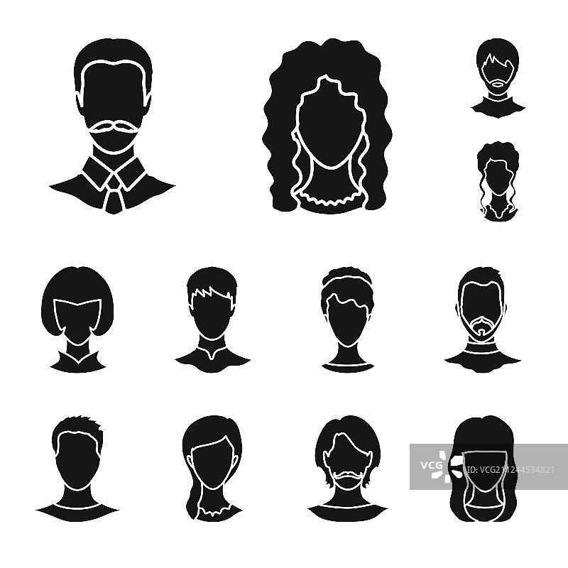 人物和轮廓符号图片素材