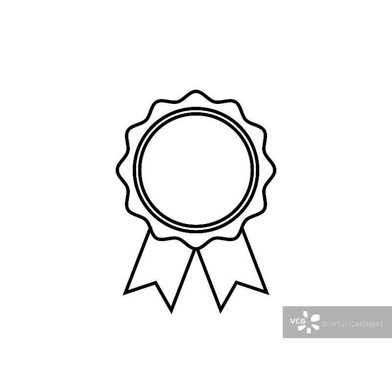 扁平风格奖章线条图标图片素材