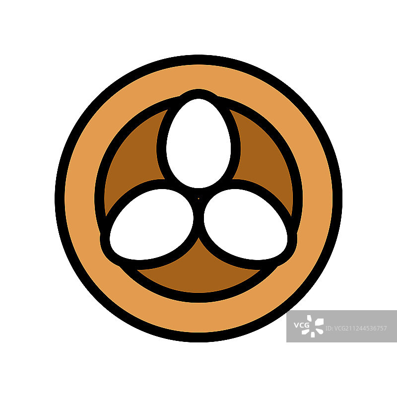 鸟巢复活节彩蛋填充图标图片素材