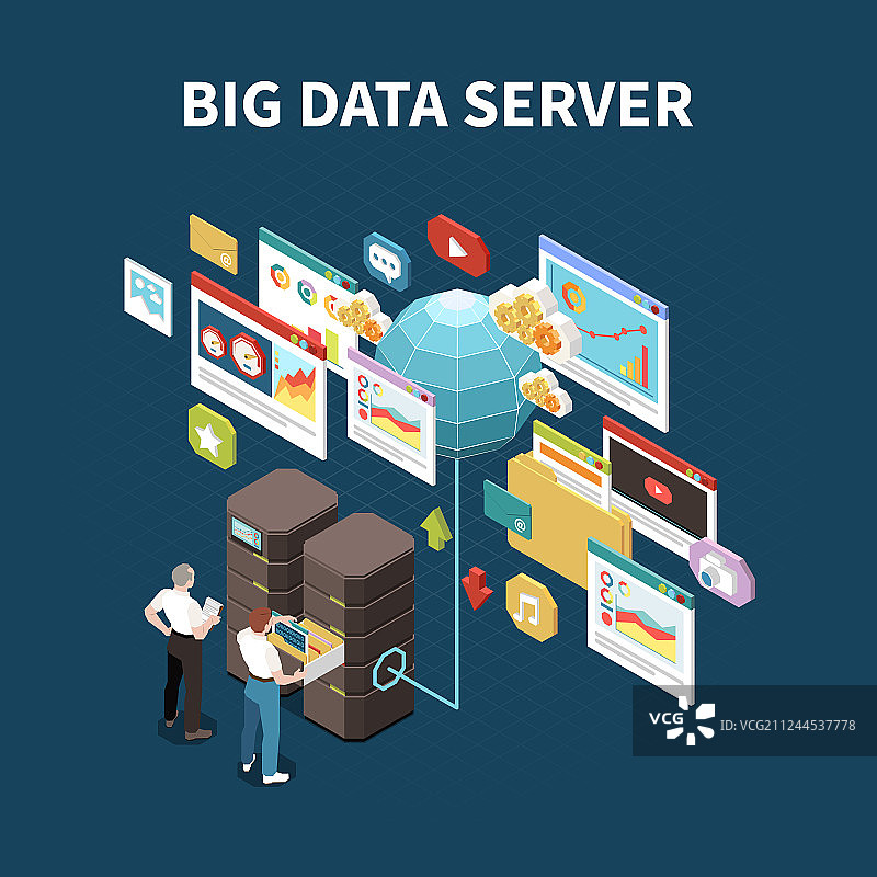 大数据分析独立组合图片素材