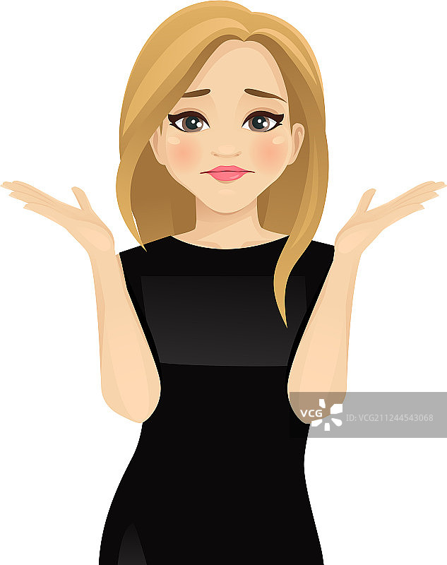 沮丧的优雅商业女性图片素材