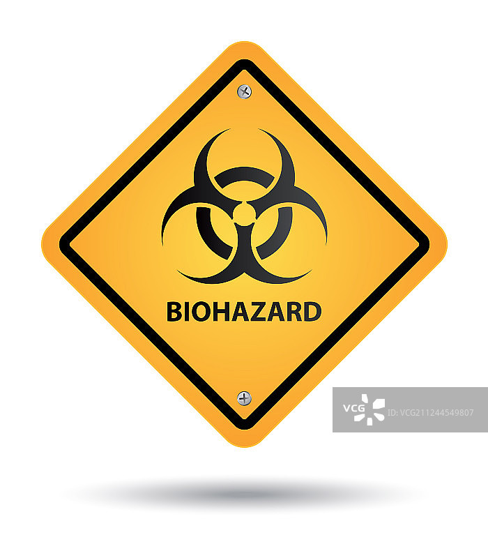 黄色生物危害标志图片素材