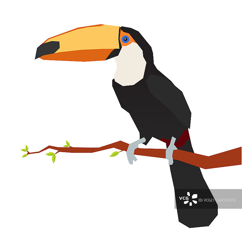 折纸巨嘴鸟图片素材