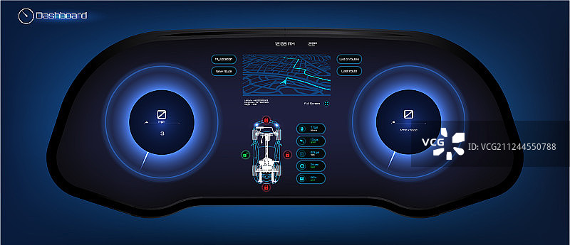 汽车HUD仪表盘图片素材