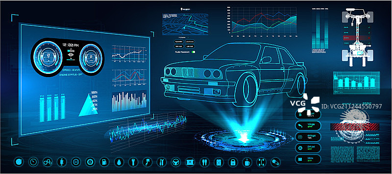 未来主义用户界面HUD UI图片素材