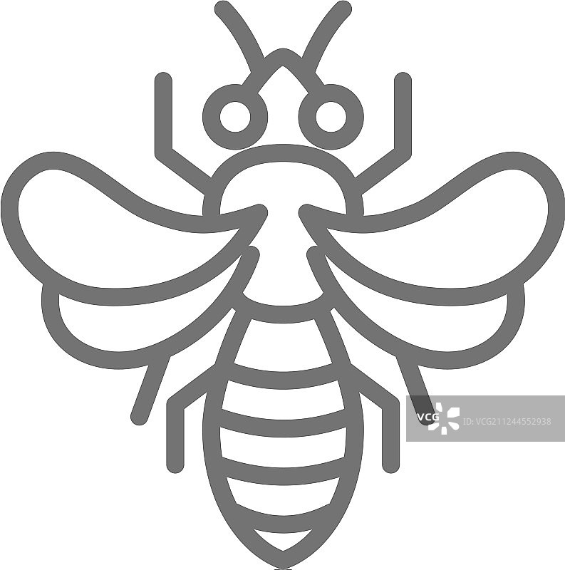 蜜蜂养殖线性图标图片素材