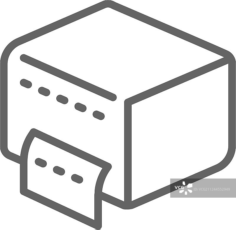 餐巾纸架纸巾分配器线条图标图片素材