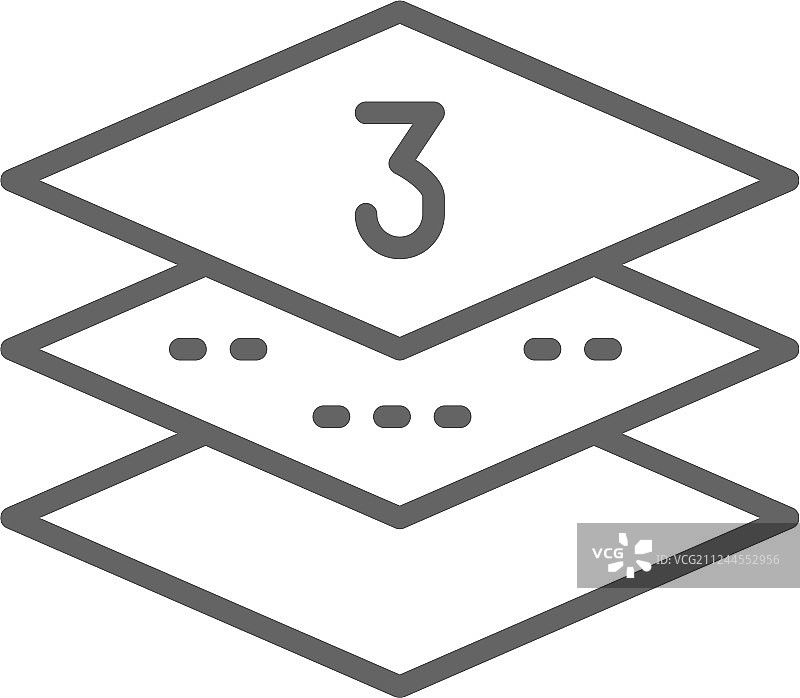 三层纸巾线条图标图片素材