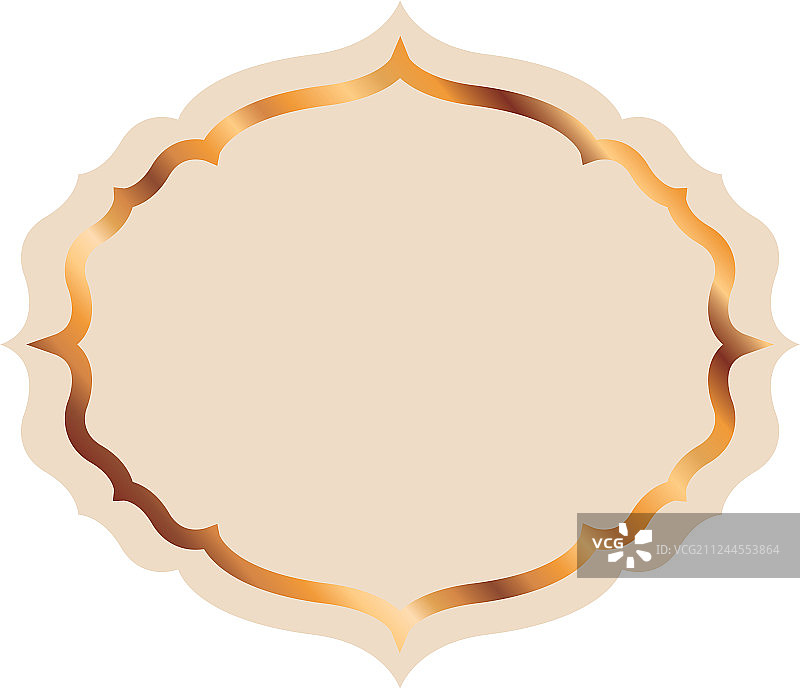 优雅金色隔离边框图标图片素材