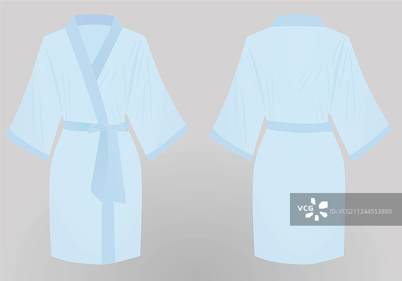 蓝色浴袍图片素材