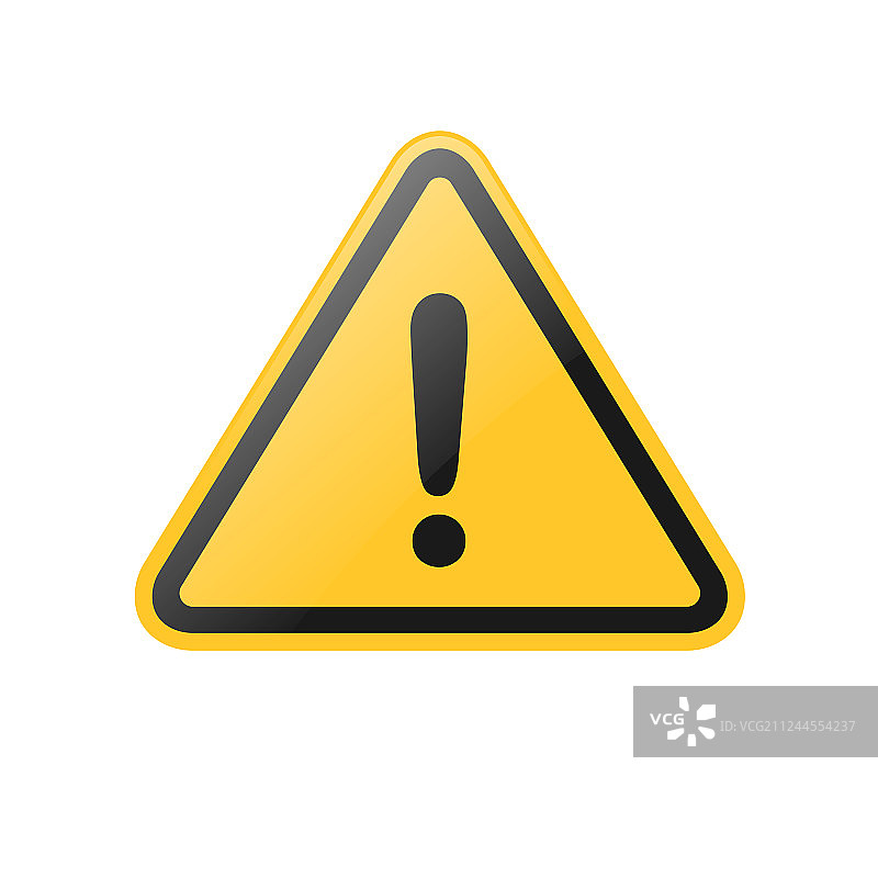 黄色感叹号警告标志图片素材