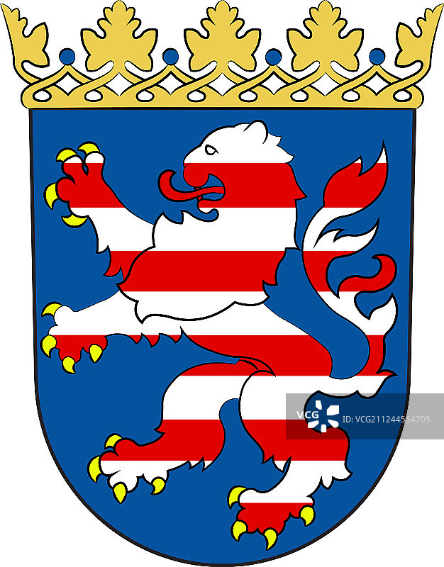 德国黑森州的盾徽图片素材