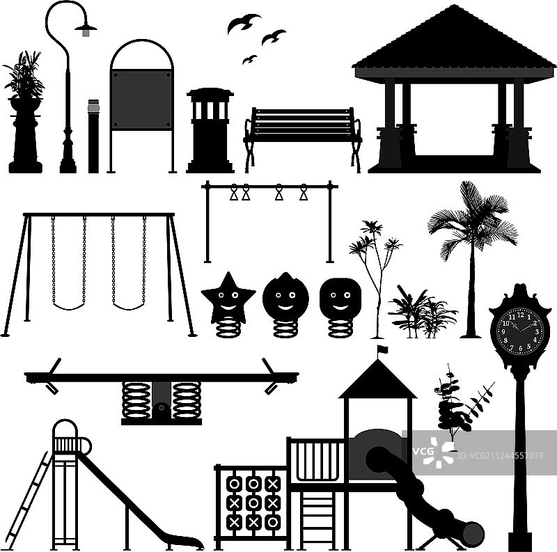 游乐场公园花园设备合集图片素材