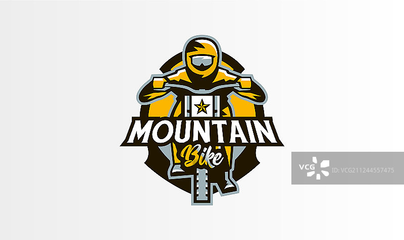 骑手彩色徽章Logo图片素材