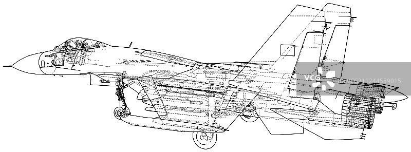 喷气式战斗机线框概念图片素材