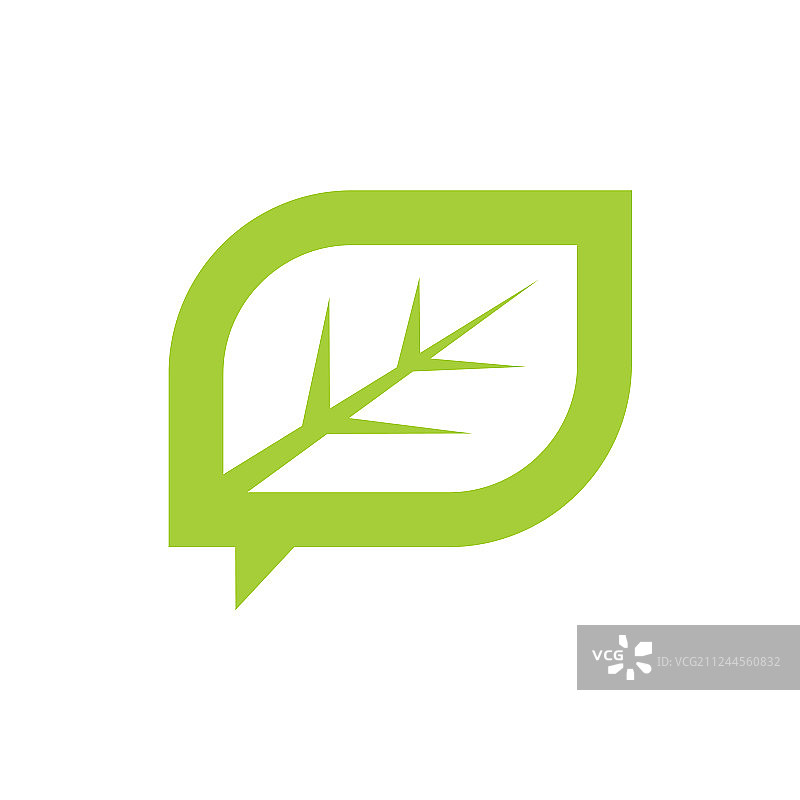 叶子标识设计模板孤立图片素材