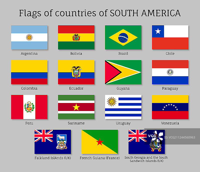 南美洲国家旗帜图片素材