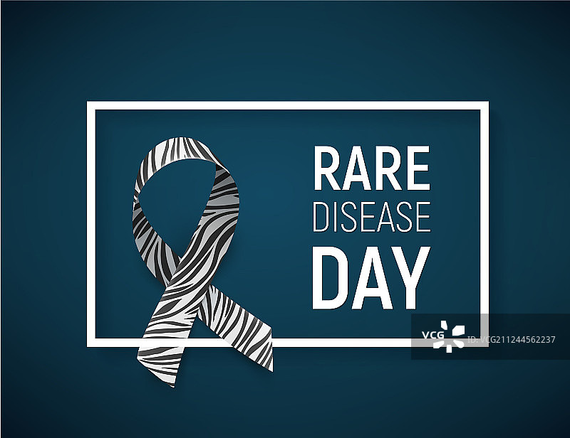 罕见病关爱日丝带标志图片素材
