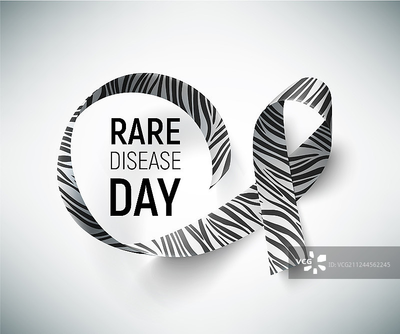 罕见病关爱日丝带标志图片素材