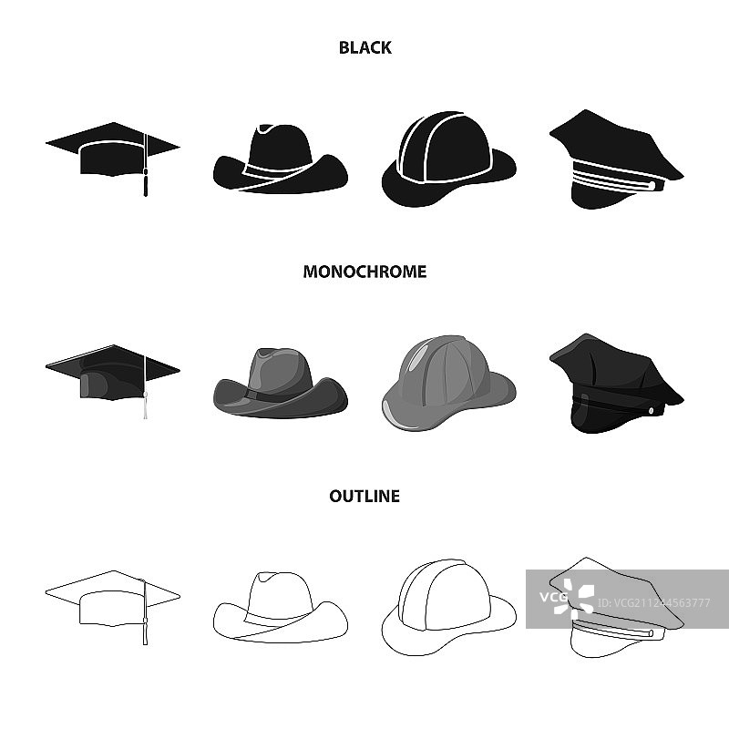 服装和帽子标志图片素材