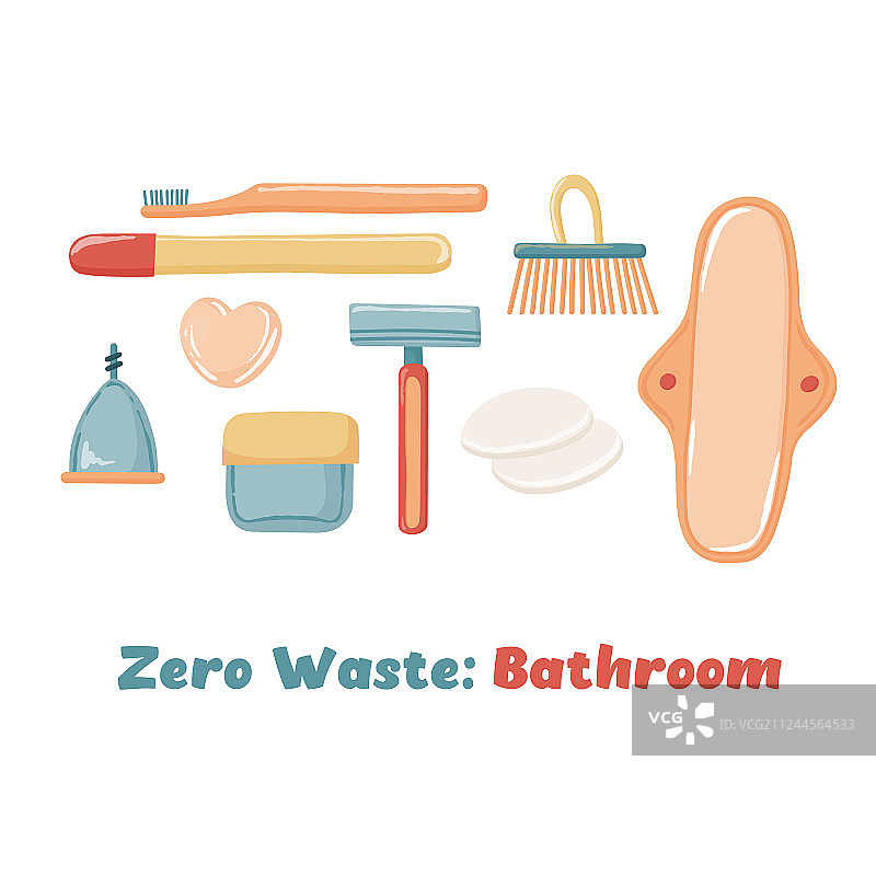 女性零浪费浴室用品图片素材