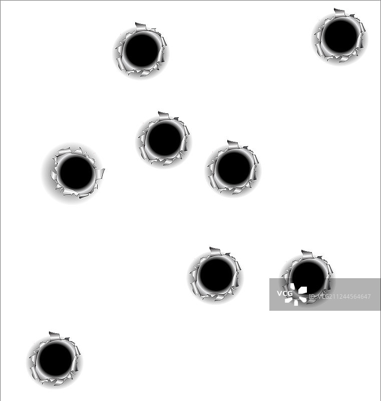 三个弹孔图片素材