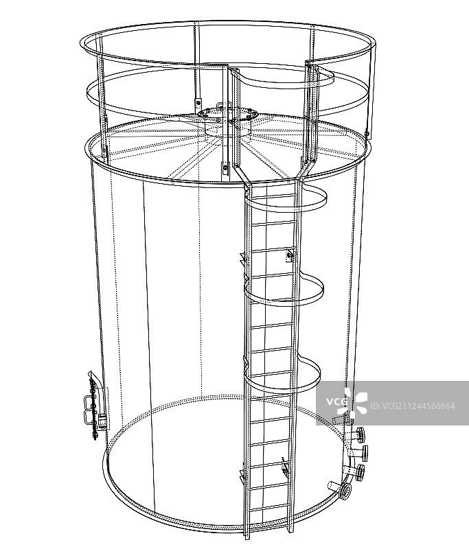 3D油罐轮廓渲染图图片素材