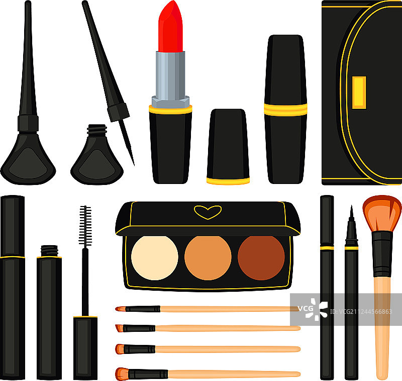 18色彩妆元素图片素材