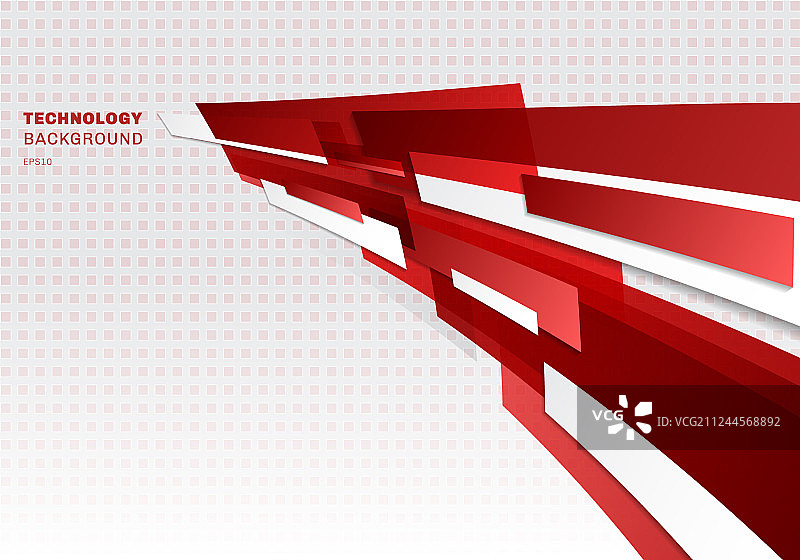 抽象红白光泽几何形状图片素材