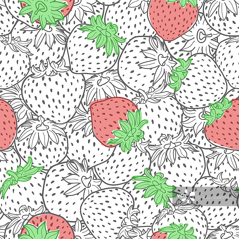 草莓无缝图案纹理图片素材