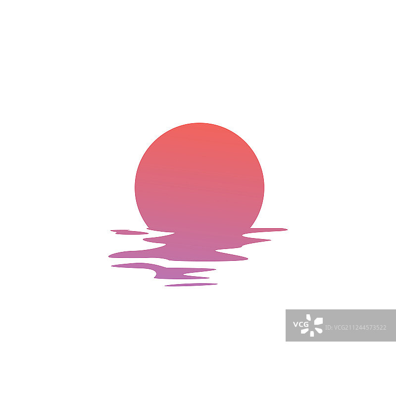 海湾海岸日落标志图标图片素材