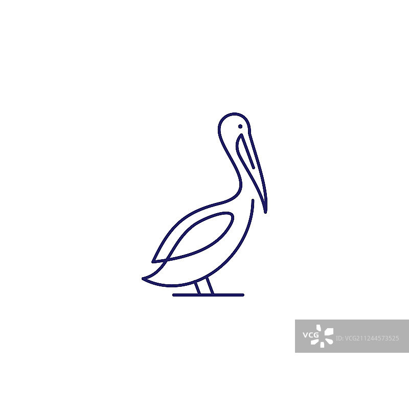 鹈鹕海湾鸟海岸海滩Logo图标图片素材