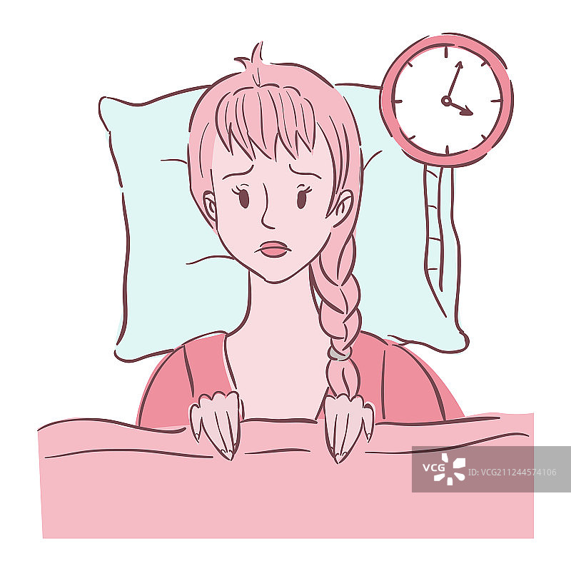 年轻女人失眠图片素材