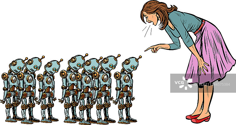 学习人工智能概念女人图片素材