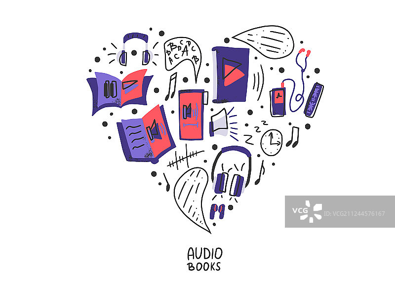 有声读物符号合集图片素材