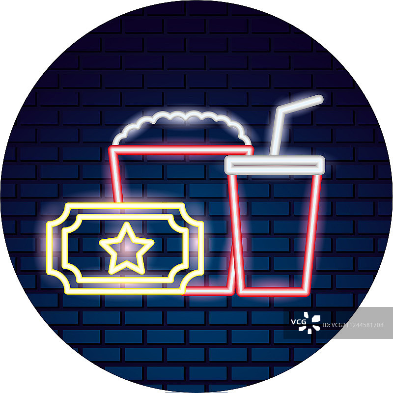 霓虹电影道具套装图片素材