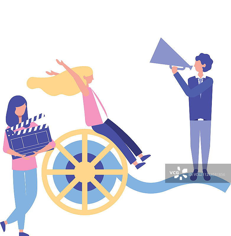 男女电影制作图片素材