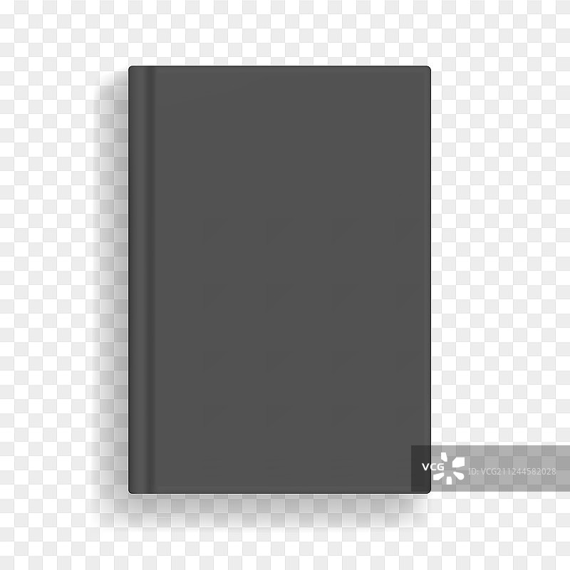 黑色空白逼真A4书本模型图片素材