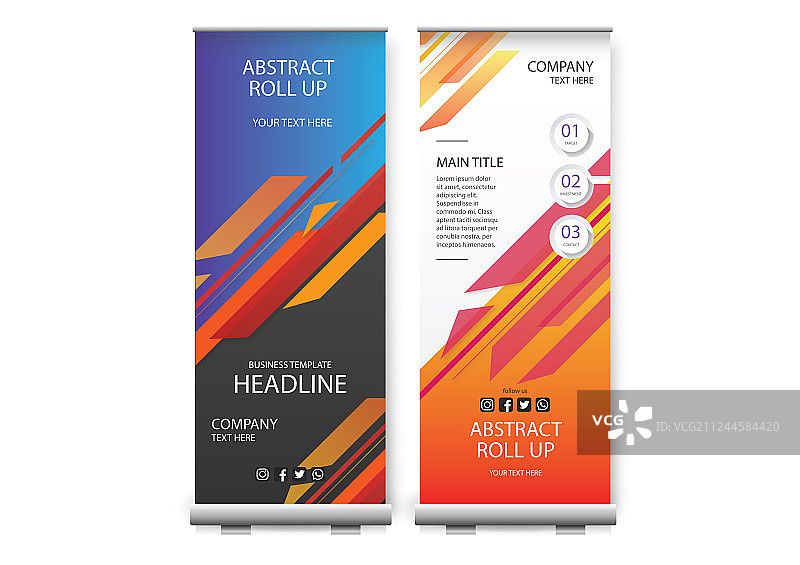 商业易拉宝设计图片素材