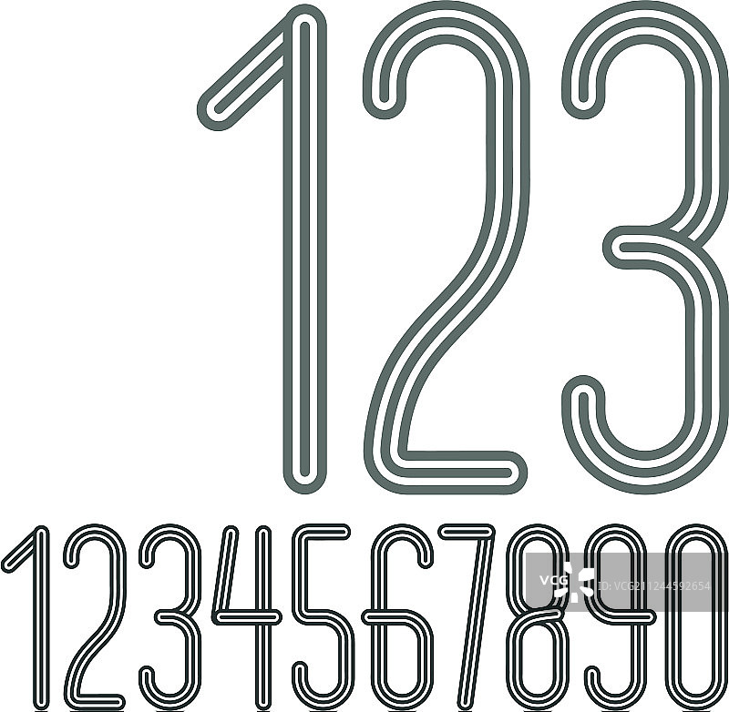 潮流复古数字集合图片素材